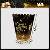Dusenly 12 Pack Happy New Year Popcorn Boxes Black Gold