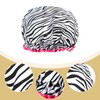 Lotsdonxia Reusable Double Thickened Shower Cap Waterproof Comfort and Trendiness