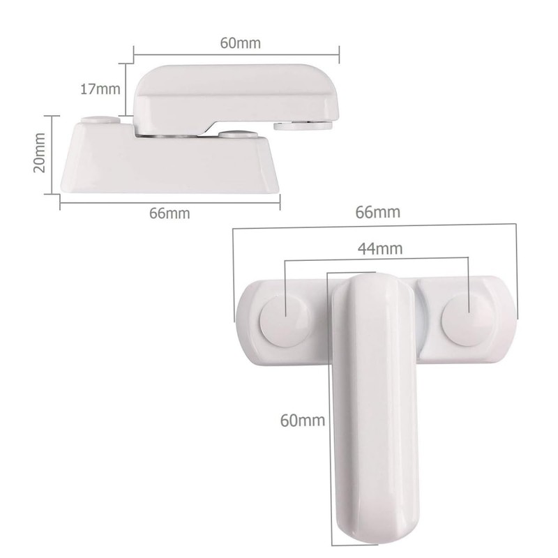 Bessy shop Window Sash Jammer,4 Pcs Jammer Locks,Plastic Sash Jammers,Extra