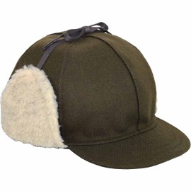 Stormy Kromer Snowdrift Cap - Insulated Winter Hat with Ear Flaps, Wool Baseball Hat Olive
