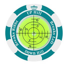 Golf Marker Magnetic Putting Guide Round Bubble Level Level High Precision Graduated Golf Green Inclinometer Golf Marker Putter Practice Ball Marker Ground Golf Equipment Blue