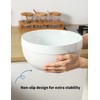 Large Ceramic Mixing Bowls, White Kitchen Bowls (1QT/2.3QT/4.6QT), Set of