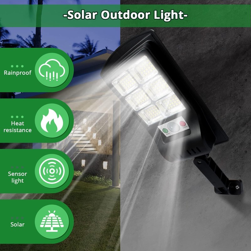 Duewot Solar Lights Outdoor, 6 Pack 1000 Lumens Motion Sensor