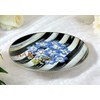 MacKenzie-Childs MacKenzie Childs Thistle & Bee Courtly Stripe 8.25" Forget-Me-Not