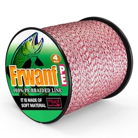 FRWANF 4 Strand Braided Fishing Line - No Fade - Zero Stretch - Low Memory - Abrasion Resistant Braided Line - Professional Grade Power Performance in Salt or Fresh Water - A Must Have!