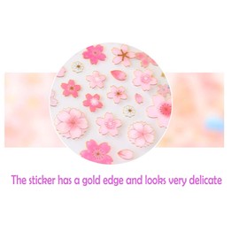 6Sheets Beautiful Cherry Blossom Pattern Scrapbook Stickers,Japanese Stickers,Cherry Tree Stickers, Kids Stickers, Pink Cherry Blossom Stickers, Create a Romantic Cherry Blossom Themed Ledger Sticker