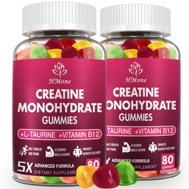 Gomitas de monohidrato de creatina - 5 g para hombres y mujeres, 160 unidades y suplementos masticables de creatina para ganar músculo, fuerza...     