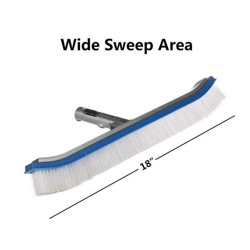 Swimming Pool Wall & Tile Brush,18" Heavy Duty Vinyl Polished