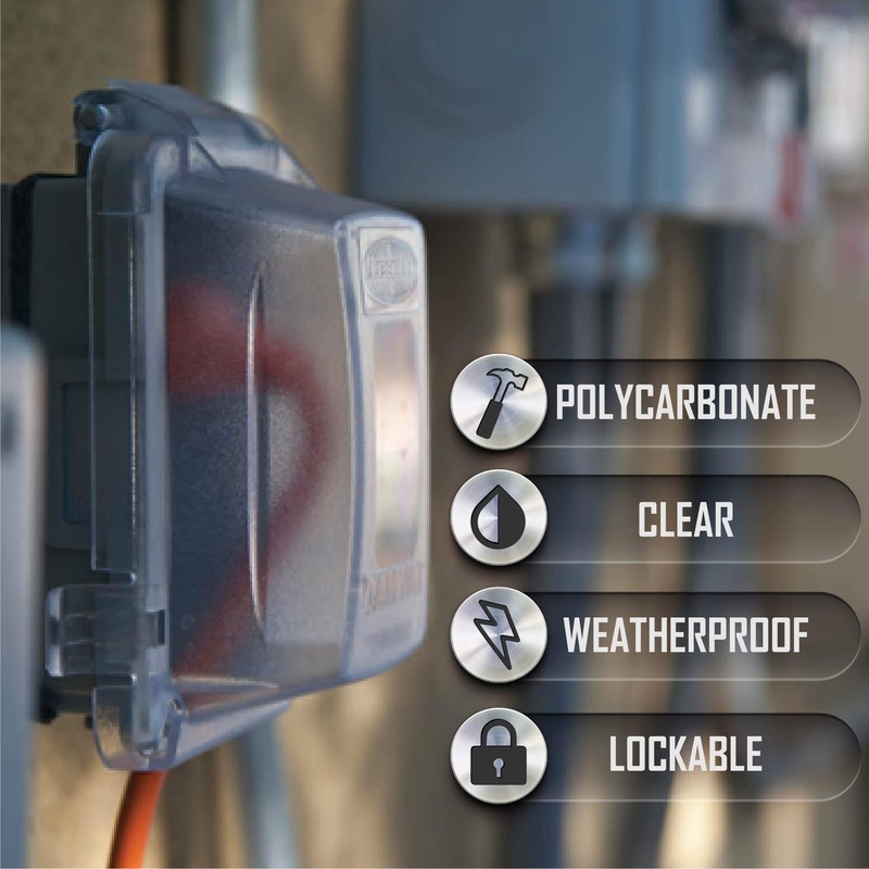 TayMac MM410C Single Horizontal/Vertical Mount 1-Gang Weatherproof In-Use Electrical Outlet