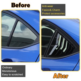 CHEAYAR Rear Side Window Louver Cover Compatible with Subaru WRX 2022-2025, Car Side Window Shutters Air Vent Shades Cover Trim, Rear Quarter Window Cover Trim Pair Accessories (Glossy Black)