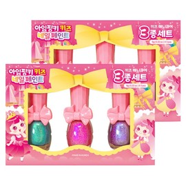 I'm Pinky Pinky Paint Children's Nail Polish 3 types, 2 pieces, Set A / 아임핑키 핑키페인트 유아매니큐어 3종, 2개, A세트