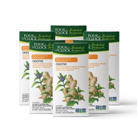 Four O'Clock Herbalist Digestive Herbal Tea, Non-Gmo, Kosher, Gluten-Free, 6 Pack of 20 Teabags