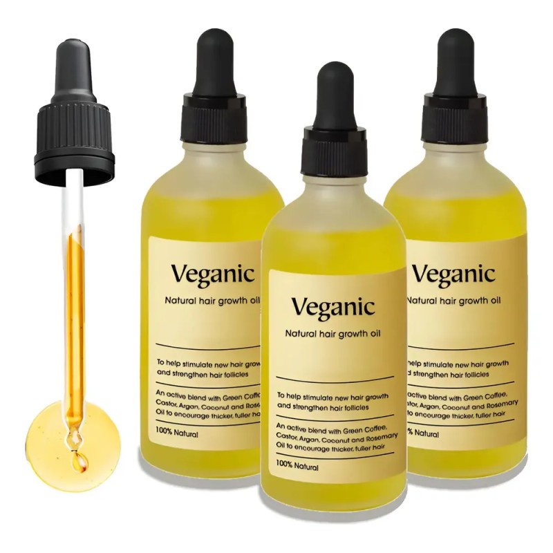3pcs Aceite Esencial Para Cuidado Del Cabello Veganic Hair