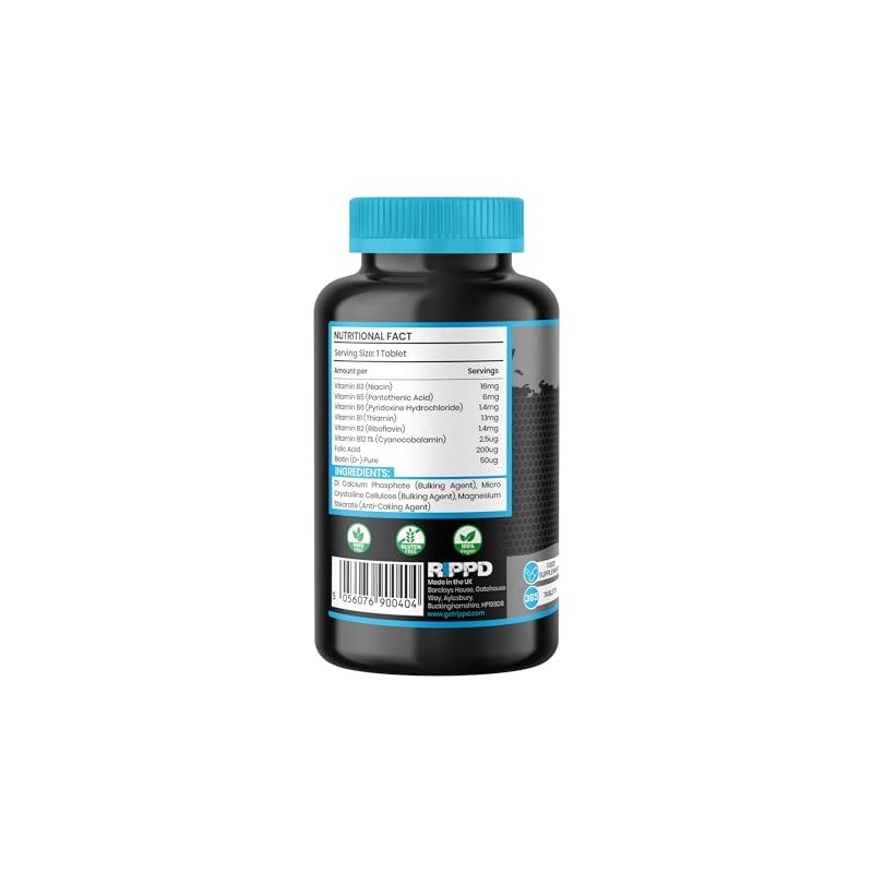 RIPPD Vitamin B Complex 365 Tablets – High Strength Vegan