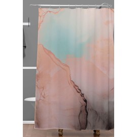 Society6 Monika Strigel Better Together Earth Shower Curtain, 72" x 69", Pink