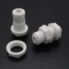 5 PCS White Fittings Bulkhead Connector 1/4" Tube Quick connect