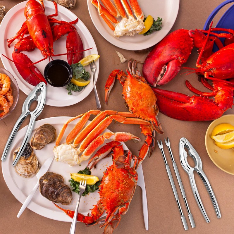 16 Pcs Lobster Crackers and Picks Set, Crab Leg Cracker