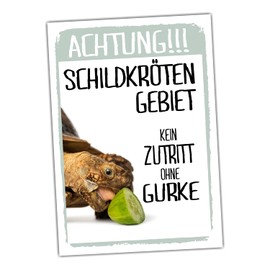 Achtung Schildkröte Kein Zutritt Sign Funny with Saying Door Sign Warning Sign Fun Metal Sign