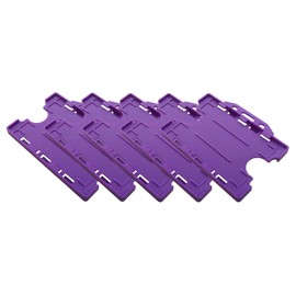Customcard ltd¨ Double Sided ID Card Holder Two Sided Badge Holder Purple (Pack of 5)