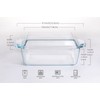 Rectangular Tempered Glass Casserole Dish, Tempered Glass Baking Dish with