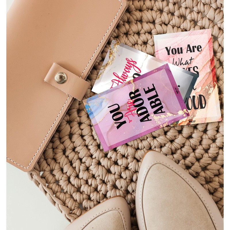 Inkdotpot Lunch Box Notes For Adults/Teens, Motivation Inspiration Affirmation Cards,