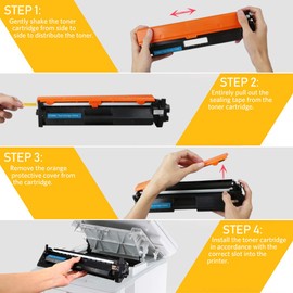 with IC Chip V4INK Compatible Replacement for HP 30A CF230A Toner Cartridge for use in HP Laserjet Pro MFP M227fdw m277fdn, HP Laserjet Pro M203dw m203dn, 1 Pack