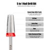Depvko Super Long 5 in 1 Nail Drill Bits, 3/32''