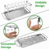 Chicken Leg Rack for Grill with Drip Tray, 14 Slots