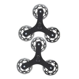 BESPORTBLE 1set Shopping Wheel Caster Wheels Casters Stair Climbing Shopping Cart Wheels for Cart Triangle Wheel Replacements Climbing Cart Wheels Grocery Cart Mobility Plastic Black 2pcs