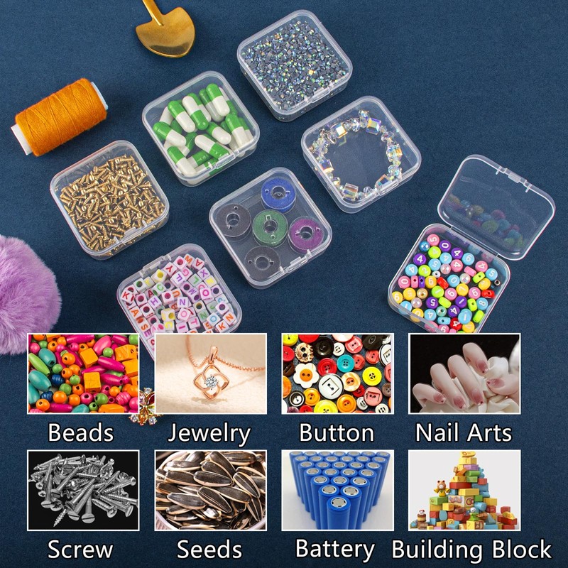 VTG Bead Organizer Box, 84 Pcs Small Organizers, 3-Tier Bead