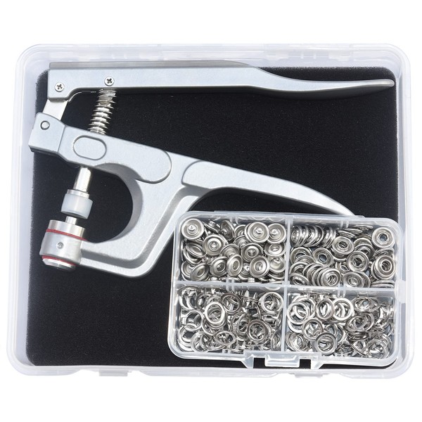 RERI Press Stud Set with Pliers, 80 Set 11 mm