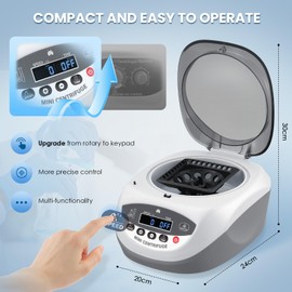 Mxmoonant Mini Centrifuge Machine, 12000RPM Lab Benchtop PCR Centrifuges High Speed Electric Desktop Centrifuge for 0.2/0.5/1.5/2/5ml with Tubes