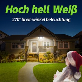 INTELAMP INTELAMP Solarlampen fr Au?en mit Bewegungsmelder, 6000 mAh Solarleuchten fr Au?en 108 LED Solar Lampe Outdoor Ideal fr Terrasse, Veranda, Garage, Hof, Stra?en, IP65 Wasserdicht