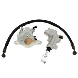 ALTAYE Rear Brake Master Cylinder Caliper & Hose Assembly For Kawasaki KLX140L KLX 140