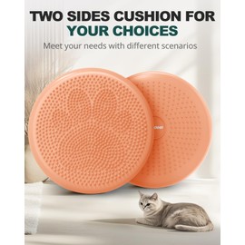 Trideer Wobble Cushion with Inflation Pump - Wiggle Seat for Sensory Kids(Multiple Colors), Balance Disc (Extra Thick) (34CM Orange)