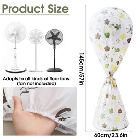 Bimkole All-Inclusive Electric Fan Dust Covers, Standing Round Fan Dust Protection Protection Electrical Appliances Plastic Protection Household Floor Fan Protective Cover