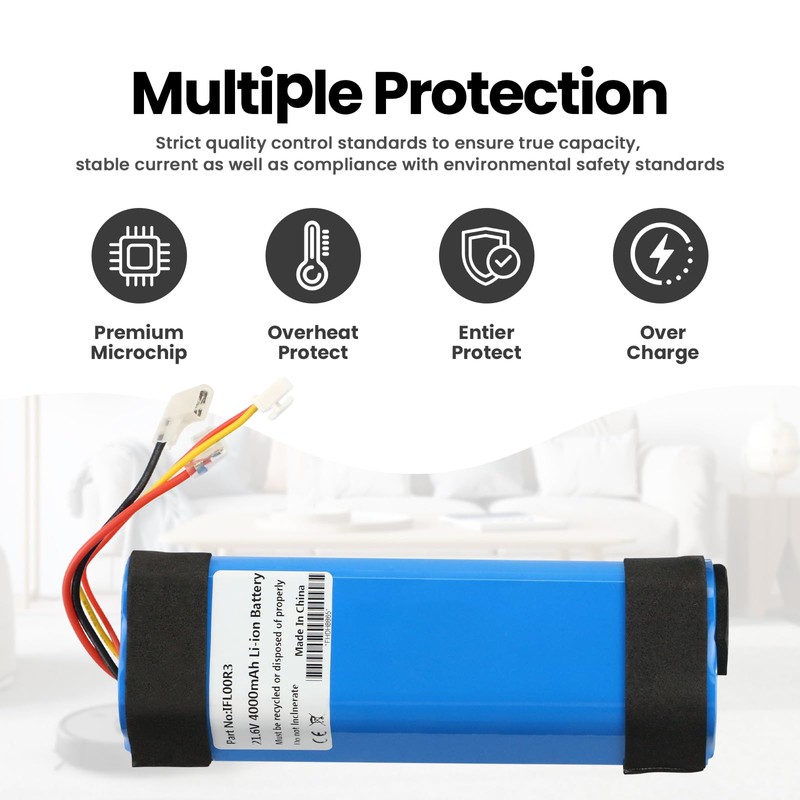 ANTIEE 4000 mAh Vacuum Cleaner Battery for Tineco iFloor 3,