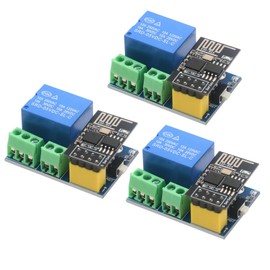 APKLVSR ESP8266 ESP-01 Relay Module, DC 5V-12V WiFi Wireless Relay Module for IoT Smart Home Arduino, Compatible with Arduino (Pack of 3)