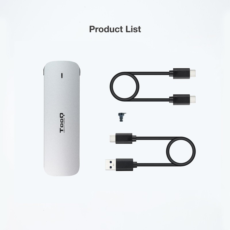 TOOQ TQE-2202S - External Aluminum Enclosure for M.2 NGFF SSD