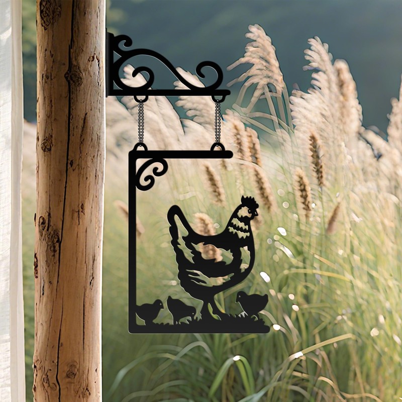Metal Chicken Decor for Kitchen Rustproof