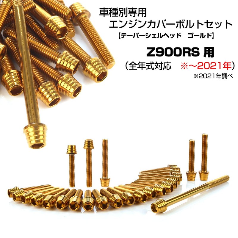 Z900RS/CAFE Engine Cover Bolt Set of 27 Tapered Shell Head