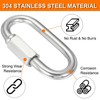 sourcing map Quick Links M5 3.54 Inch Stainless Steel Chain