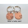 Double Keychain Set 2019 US One Cent Penny Keychains with