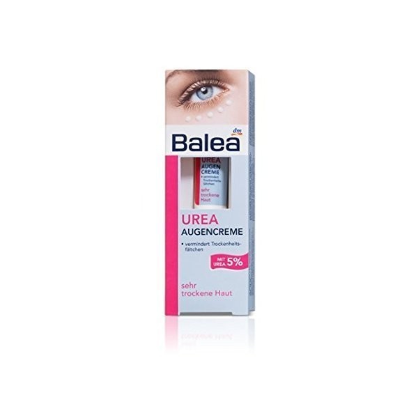 Balea Eye-Contour Cream for Very Dry Skin (5% Urea) - Optimum Hydration, Reduces Dry Lines & Wrinkles- Vegan / Not Tested on Animals - 15ml