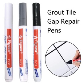 Pack of 6 Joint Pens, Grout Restoration Pen with Replacement Tip, Waterproof Tile Pen Grout, Repair Marker for Repair Tiles Grout in Bathroom, Kitchen, Porch Black