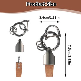 2Pcs Car Key Chain Clip, Leather Keychain, Key Chain Rings for Car Keys, Keychain with Keyrings Zinc Alloy Buckle, Keychain Ring Holder for Men Woman