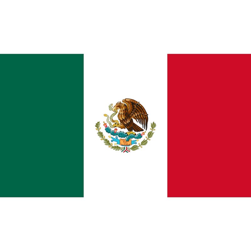 CafePress Mexican Flag Rectangle Sticker Rectangle Bumper Sticker Car Decal