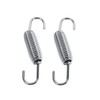 Qiilu 2x Motorcycle Exhaust System Fully Rotating Mounting Springs Stainless