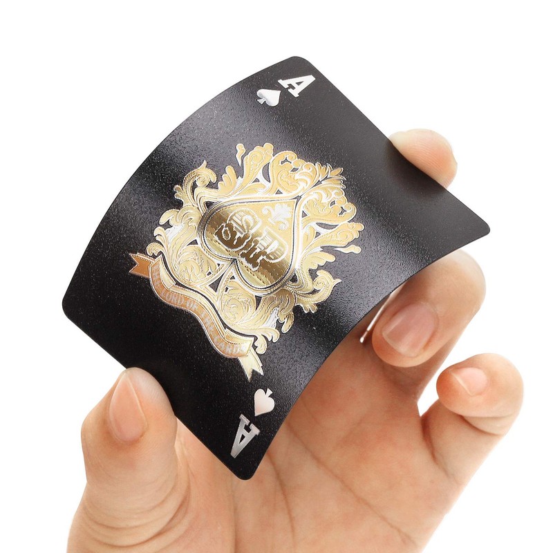 EAY Diamond Waterproof Black Playing Cards, Poker Cards, Deck of