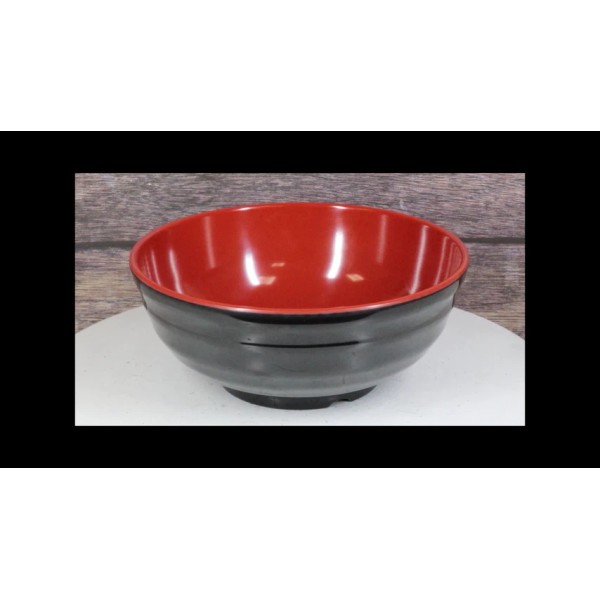 Ebros Gift Set Of 6 Red And Black Round Ridged